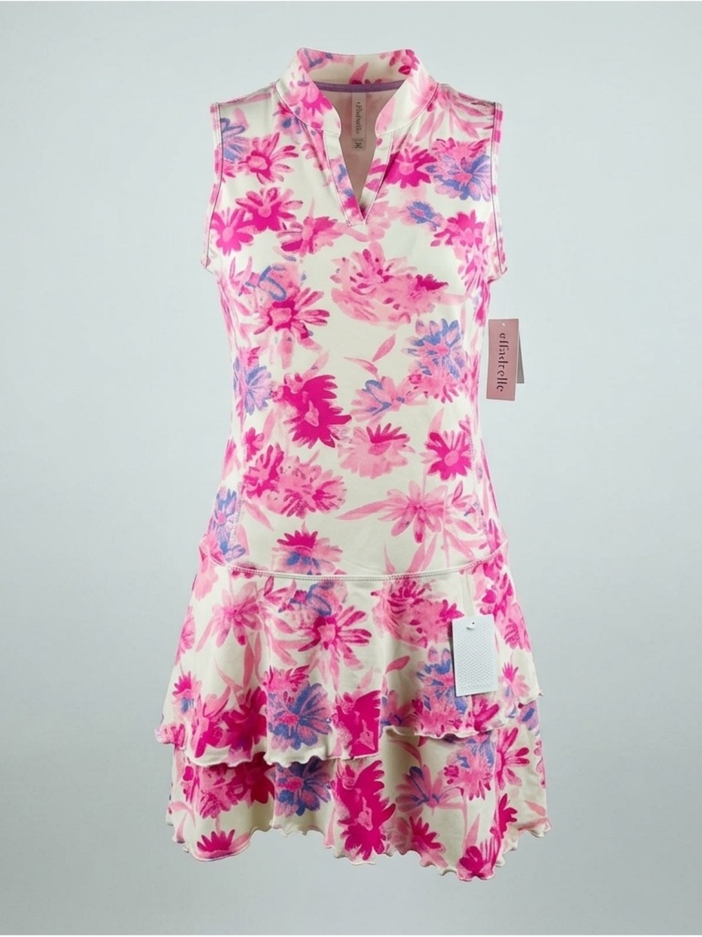 NWT Ella Belle Pink Floral Athletic Course, Court & Beyond Dress size 3 (10-12)